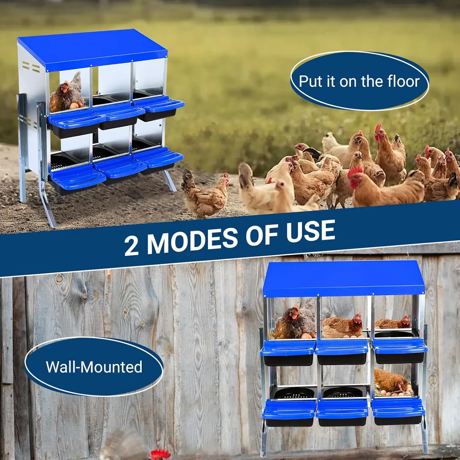 6 Holes Chicken Nesting Box 6