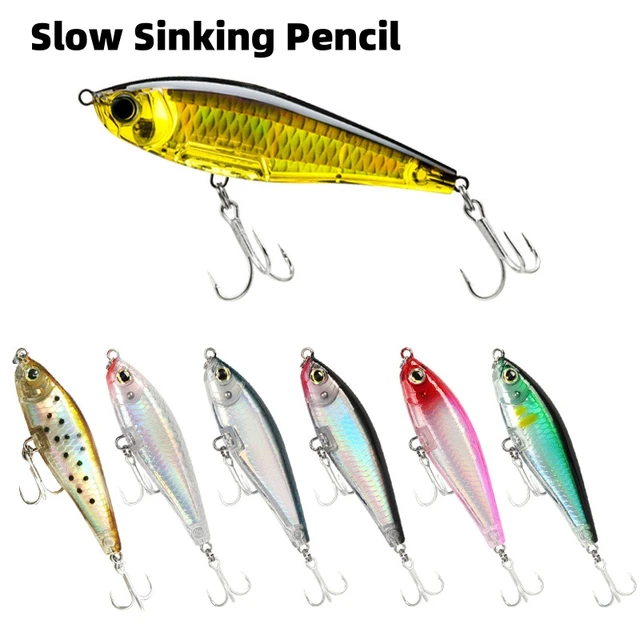 New Slow Sinking Pencil Lure Japan 7.8g 70mm Artificial Laser Bait