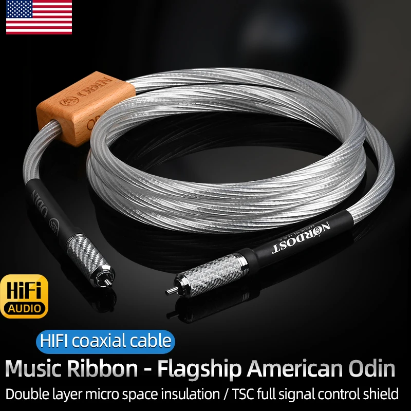 

ATAUDIO Hifi RCA Coaxial Audio Cable 7N OCC Mixed Silver RCA Male to Male Cable for TV Amplifier