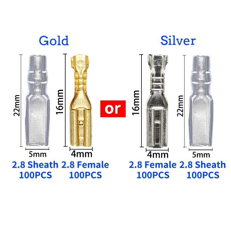 Dolity 50 Pezzi Terminali A Crimpare Connettore Da 6.3mm In - Foto 8