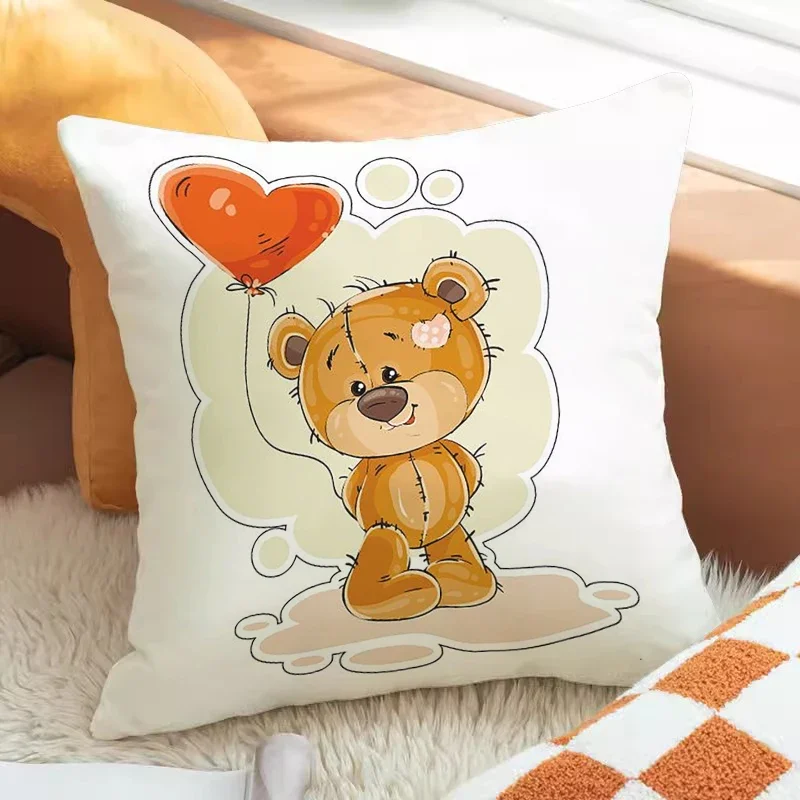 

Плюшевый медведь, украшение для автомобиля, декоративные подушки для дивана, Осенний декор, наволочка для тела 40x40, наволочка, декоративные подушки, Наволочки