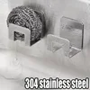 Kitchen Sponges Holder Stainless Steel Sink Sponges Drain Drying Rack Self Adhesive Storage Holder Wall Hooks Kitchen Organizers 2