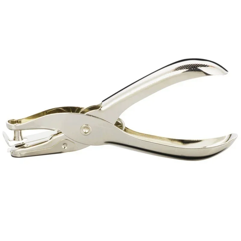 New Metal Material Office Stationery Hole-punching Machine Hand Perforator Single Hole Type 8 Pages At A Time Hole Punch