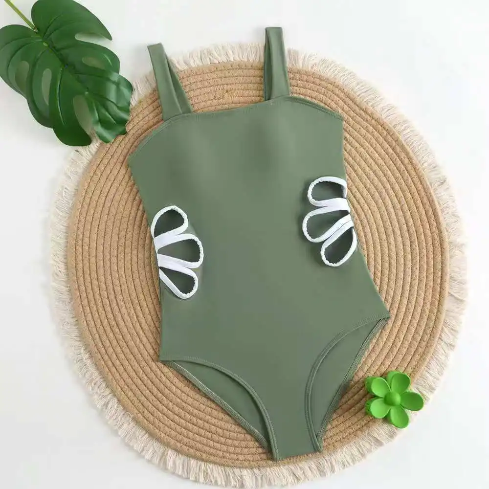 2026 Padded Girls Swimsuit One Pieces Strappy Kids Swimwear Female Children's Bathers Bathing Swimming Swim Suit Beachwear