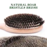 BOOMSLIFE brosse à cheveux en poils de sanglier femmes peignes pour cheveux brosse à cheveux en bois démêlant lisseur brosse peigne à cheveux accessoires de barbier 2