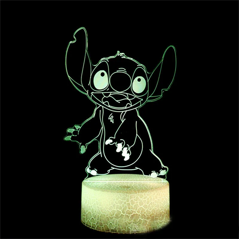 Cartoon Stitch Figurine 3D LED Light Children LED Night Light USB