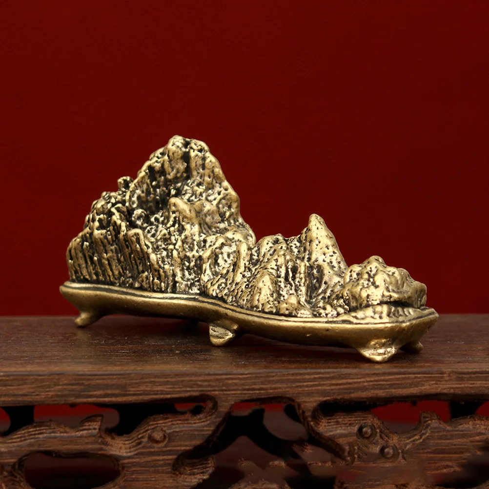

Brass Rockery Brush Pen Rest Brush Pen Holder Home Calligraphy Paperweight