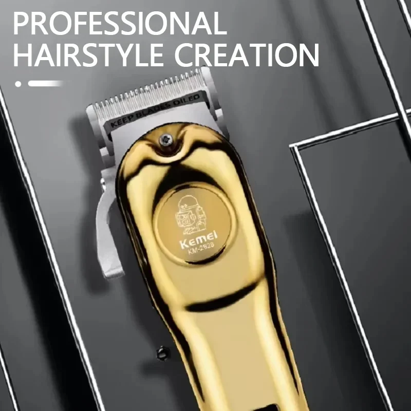 Kemei KM-2628 Professional Hair Trimmer Adjustable Electric Clipper With LCD Display Salon Cordless Rechargeable Powerful Motor 3