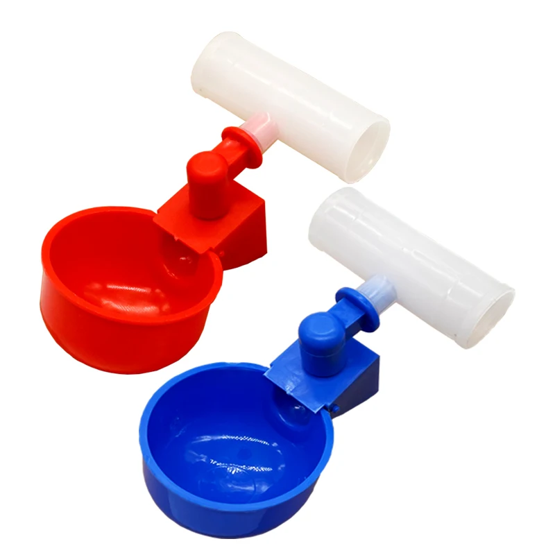 Poultry Water Dispenser 10sets Chicken Water Cup Automatic Drinker For Poultry Thread Filling Waterer Poultry Drinking Bowl For Chickens Quail Bird Cage
