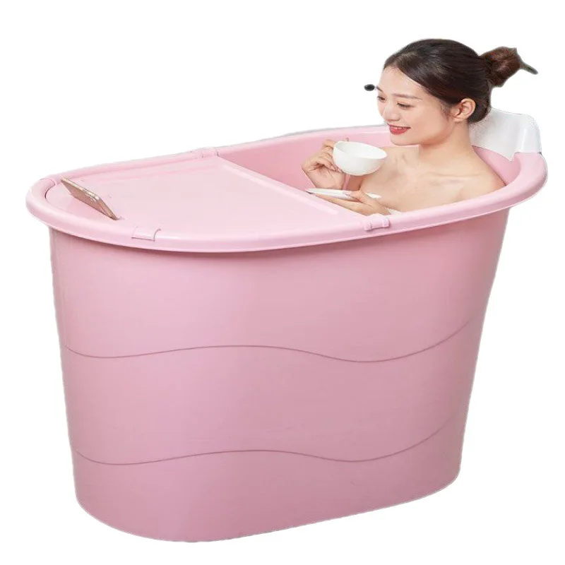 Household Small Apartment Bath Tub, Adult Whole Body Thick tub, Plastic tub