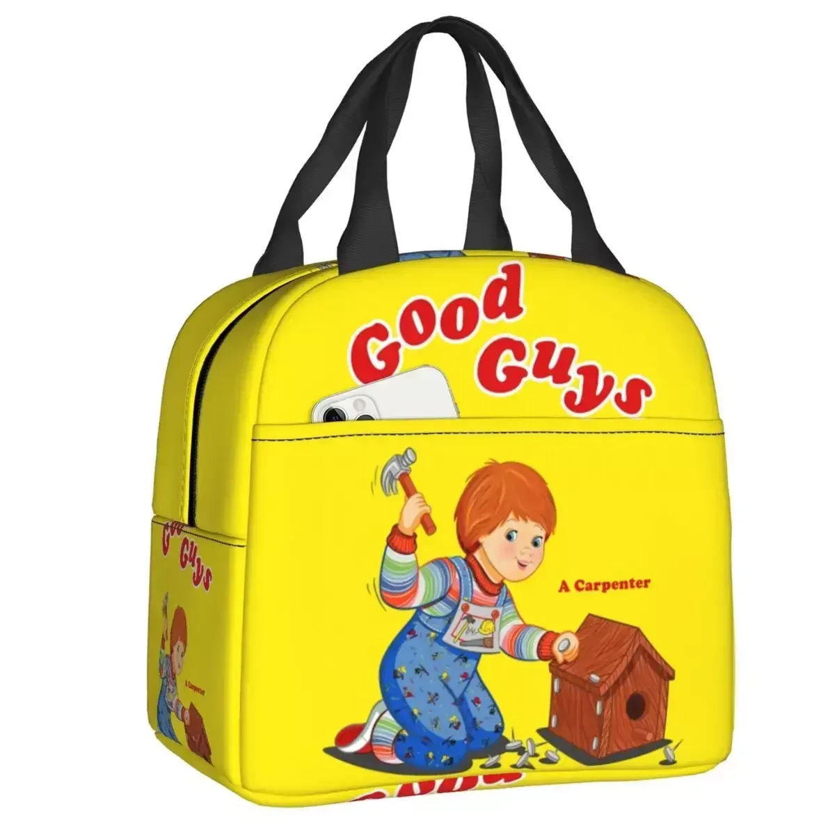 

2024 New Child's Play Chucky Good Guys Insulated Lunch Bag Waterproof Carpenter Thermal Cooler Lunch Box Office Work School