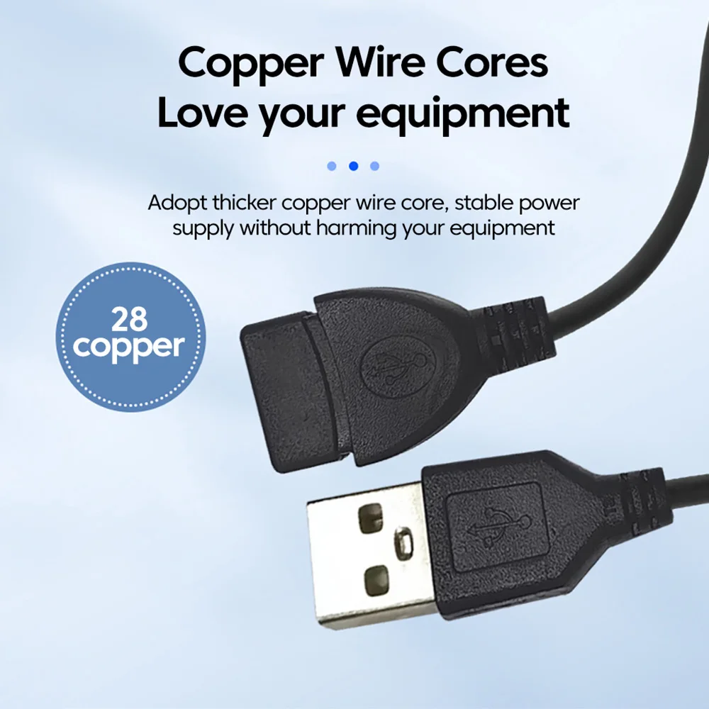 USB 2.0 연장 케이블 남성-여성 USB 데이터 케이블 와이어 TV PC 노트북 키보드 남성-여성 연장 케이블