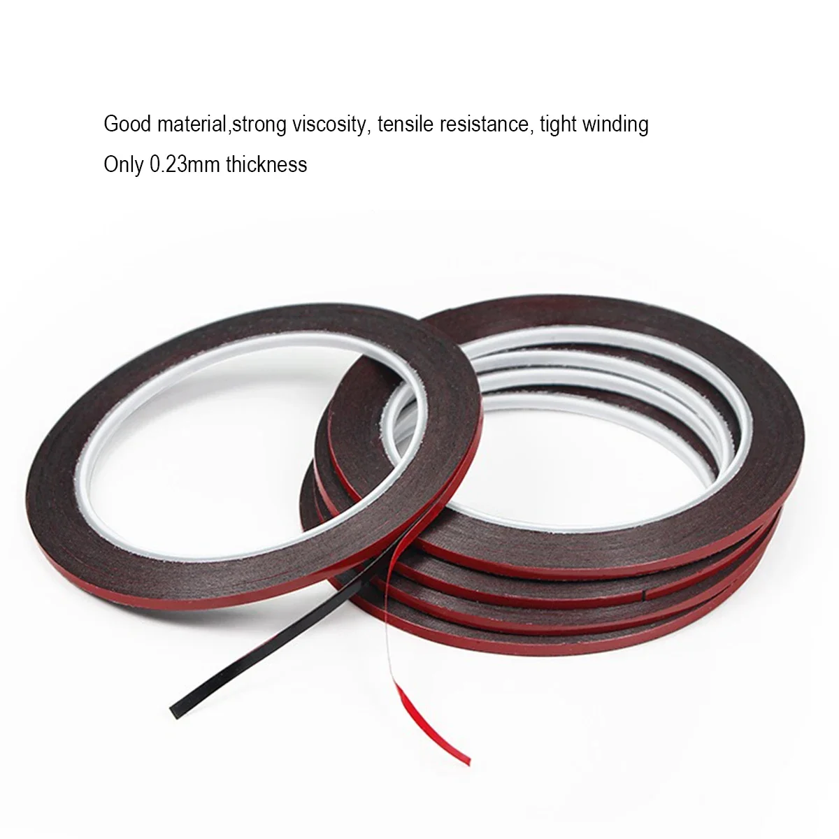 Red Film Black Foam Adhesive High Adhesion Double Sided Tape Tablet Mobile Phone Curved Screen Frame Back Cover Sealing Repair 2X