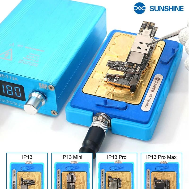 SUNSHINE T12A-N13 Preheating Station Welding Platform For IPhone 13/Mini 13 Pro MAX Motherboard Welding Table Desoldering Heater