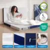 Folding Mattress Queen, Trifold Mattress 4 Inch Memory Foam for Guest Room/Caravan/Camping/Travel Mattress, Tri Folding Mattress 5