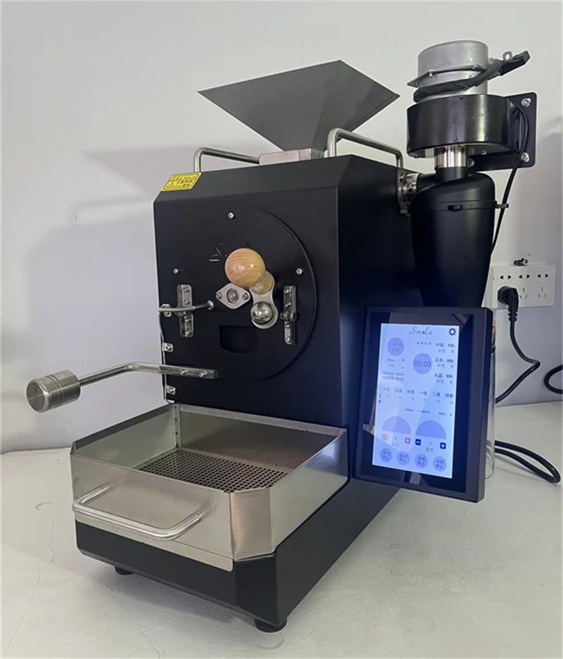 Commercial 220V Coffee Bean Roasting Machine With 5 inch English Touchscreen 300g Coffee Cocoa Bean Roaster