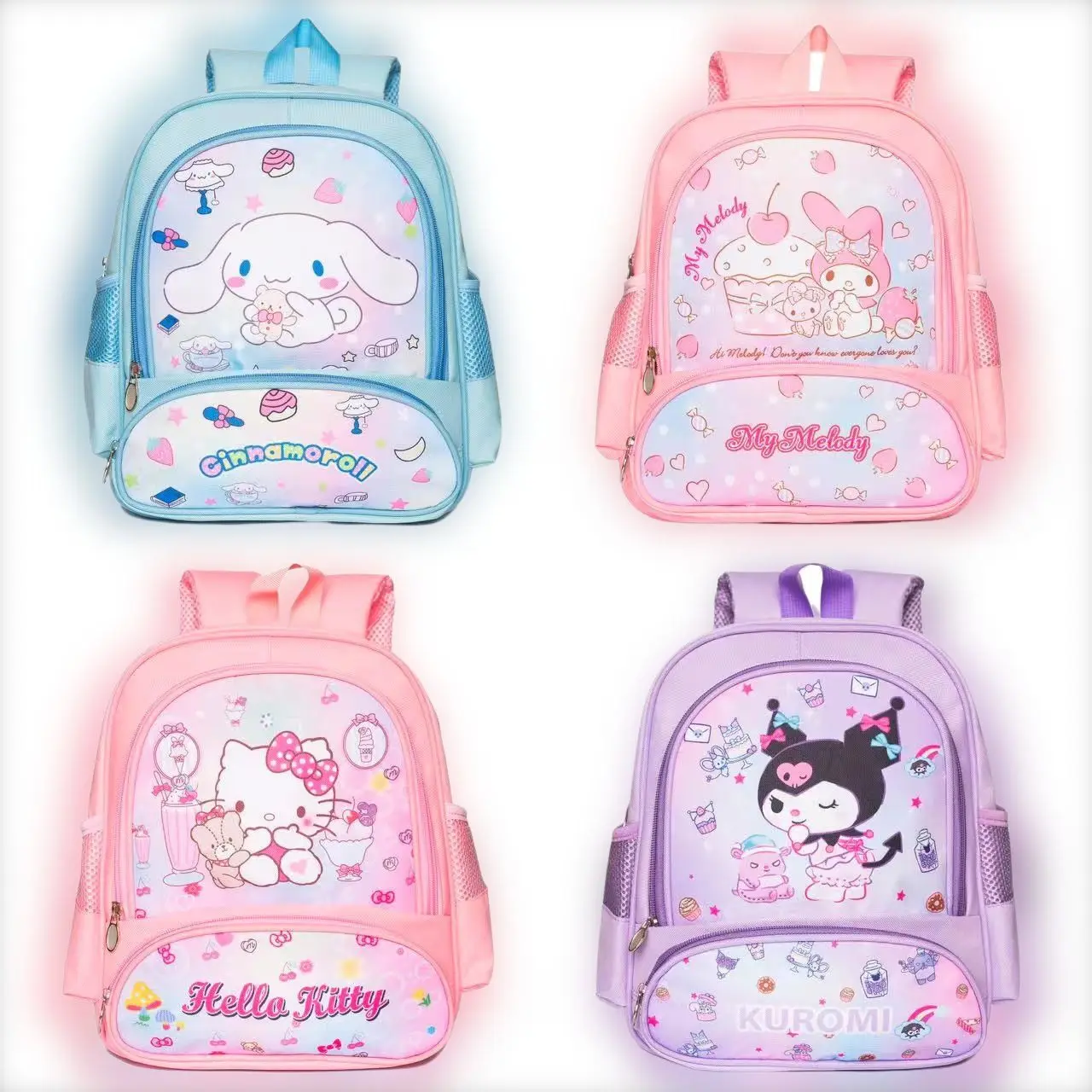 

New Cartoon Children Cute Backpack Kindergarten School Bag Mini Hello Kitty Rucksack for Girls Kuromi Cinnamonroll Sanrio