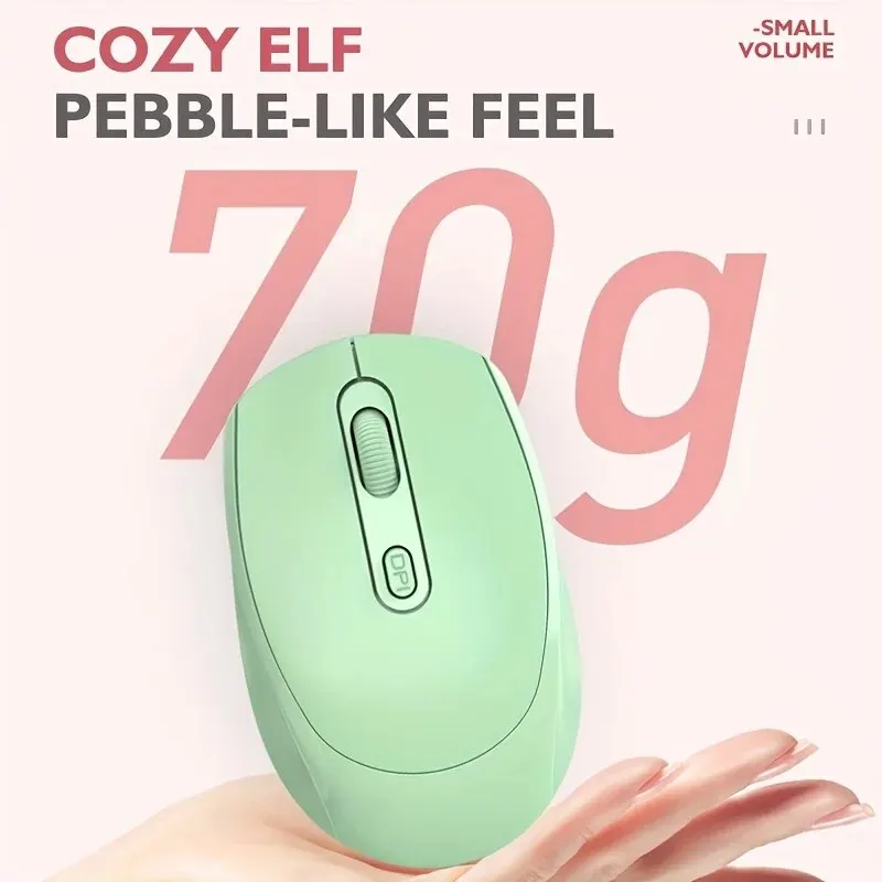Wireless Mouse 2.4G Rechargeable Dual Mode Wireless BT Mouse Bluetooth 5.2+USB Receiver Portable Silent Gaming Mouse For Laptop/Desktop/Tablet