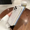 Acrylic Wireless Charge Phone Case For iPhone 16 15 14 13 12 11 Pro Max Plus For Magsafe Transparent Magnetic Hard Cover 5