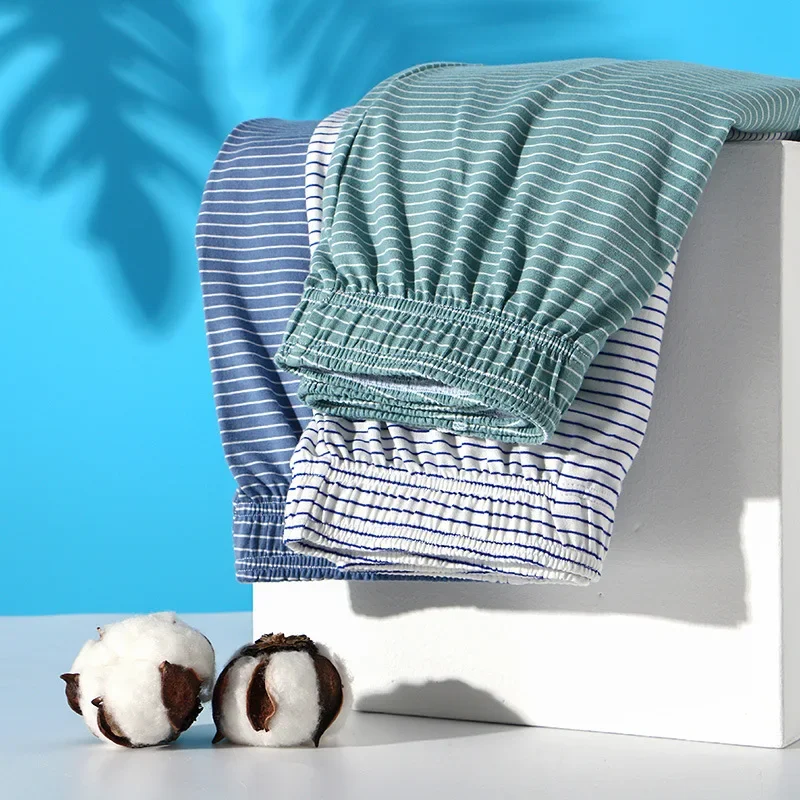 Men's Underwear Cotton Breathable Loose Argyle Trousers Striped Simple Fashion Home Trousers Outside Comfortable