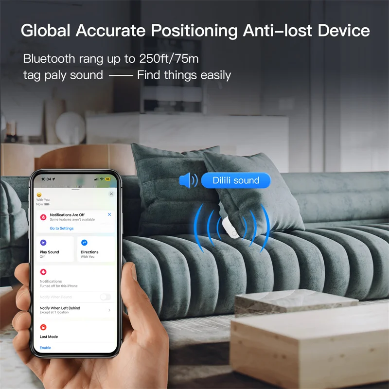 Bluetooth Tracker Smart Tracker Wallet Tracker Pet GPS Tracker Smart Bluetooth Anti-lost Device Mini GPS Tracker for Wallet Kids Dog Key Finder IOS Find My App