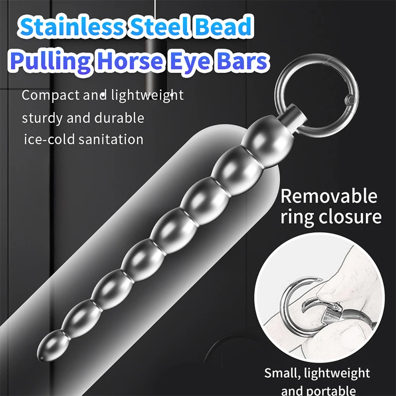 Metal Urethral Catheter Dilator Horse Eye Stimulation Adult Sex Toy for Men Gay Sounding Penis Plug Insert Urethra Catheter Bead