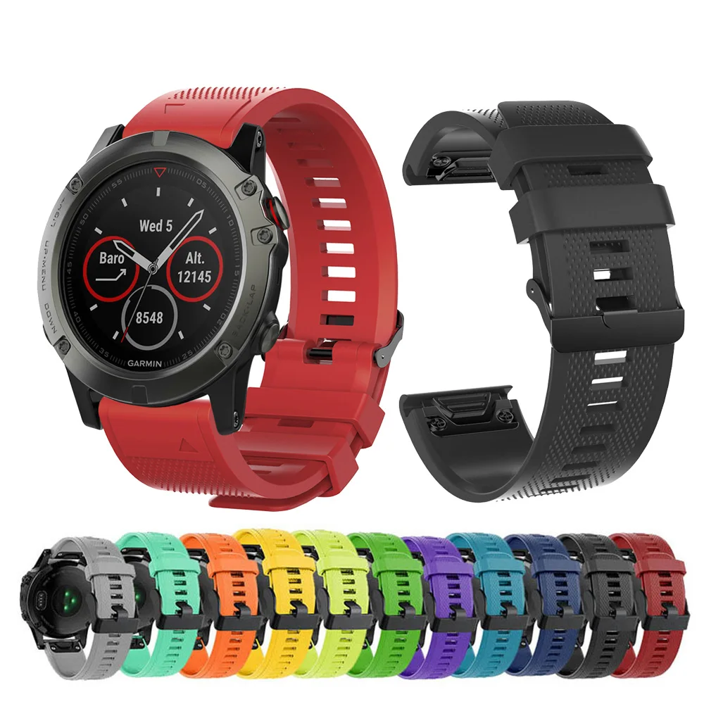 20mm Silicone Quick Easyfit Watchband Strap For Garmin Fenix 7s 6s 5s