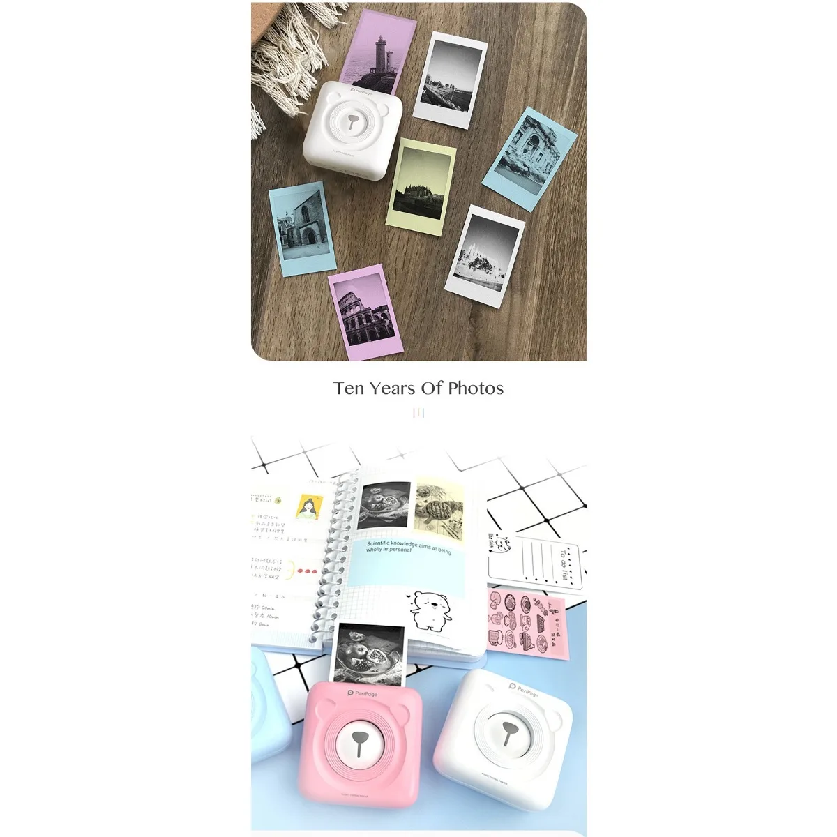 Colorful Adhesive Printing Paper Rolls, 57mm - Perfect for Portable Thermal Printers, Wireless Wireless, Ideal for Notes & Photo