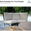 Patio Furniture Set, 8 Seats Half-Moon Curved Outdoor Sectional Sofa Conversation Set, Woven Rattan Patio Couch 2
