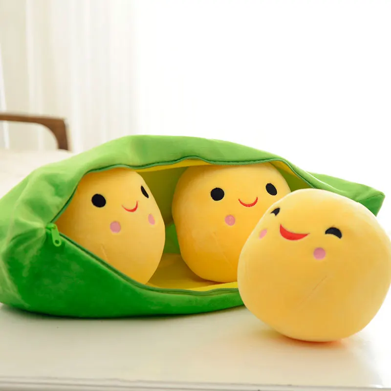 Creative3PeasInAPodPlushToySoftCuteStuffedPeaPodDollFor