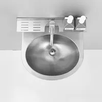 ติดผนังเหล็กสแตนเลส304ห้องน้ำอ่างล่างหน้าอ่างล้างจานสามเหลี่ยม Bracket และชั้นวางของ 2