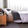 3pcs Solid colour duvet cover set of three Scandinavian simplicity queen size comfy/with pillowcases 4