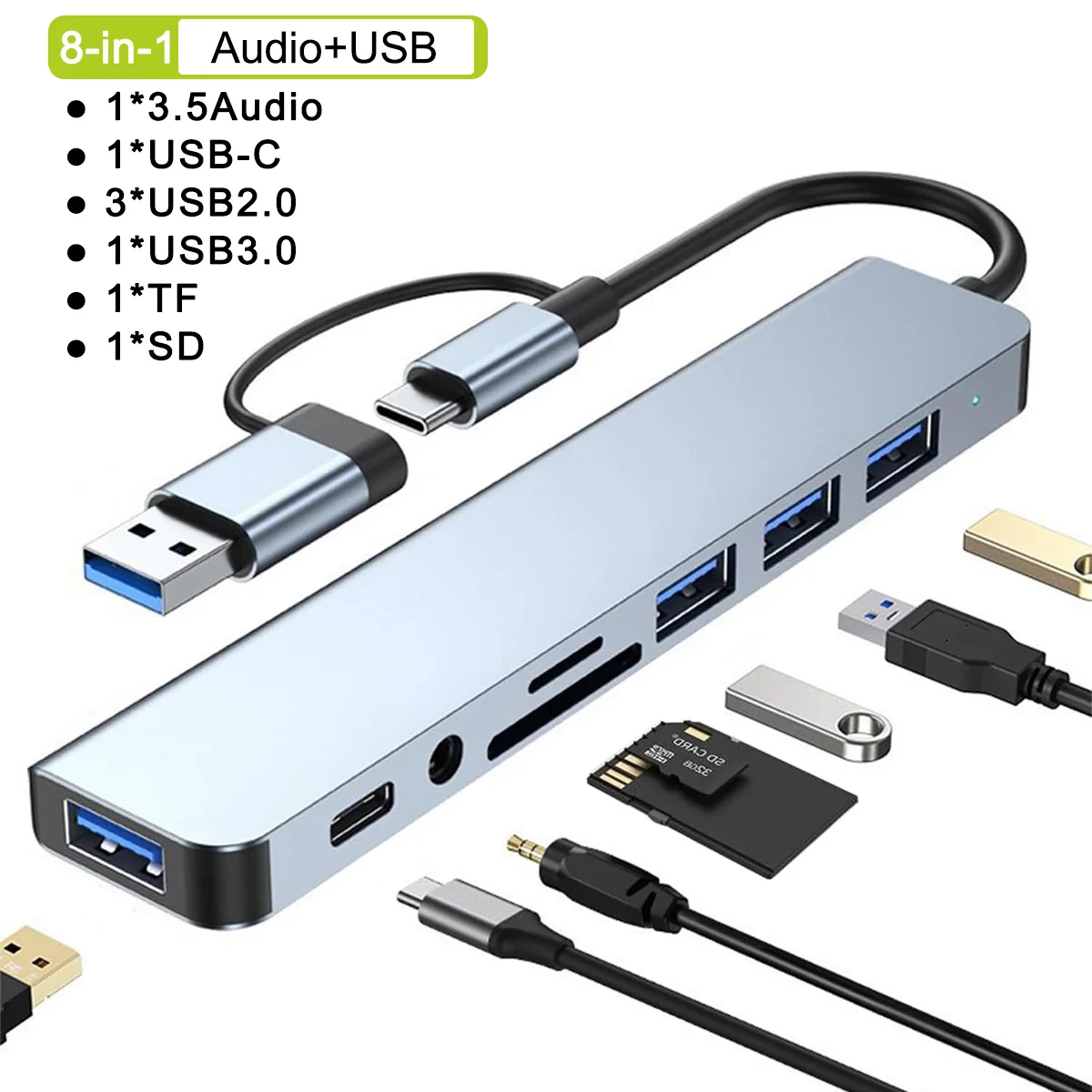 Premium Multi-Port USB 3.0 Hub with High-Speed Data Transfer