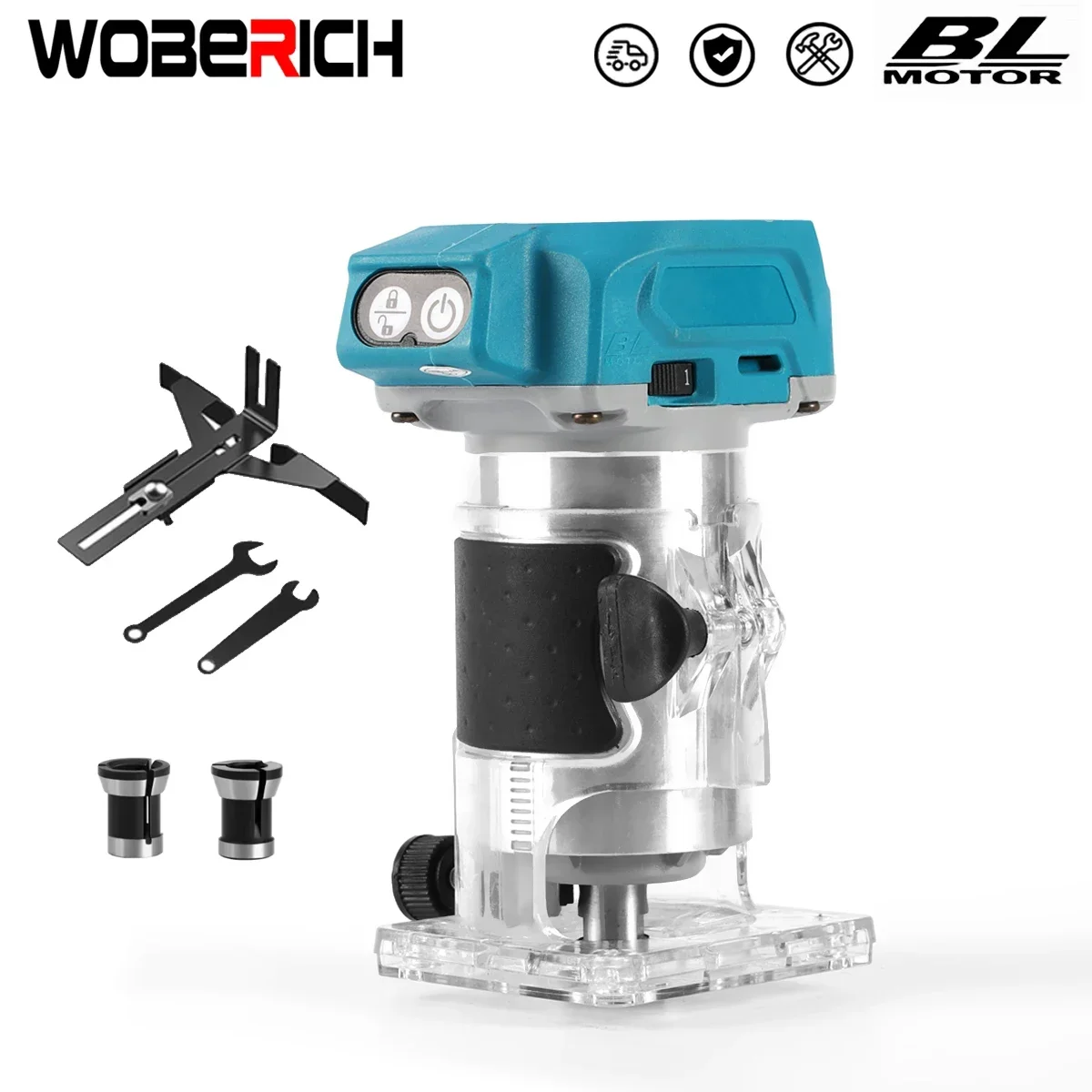 5 Speeds Brushless Electric Hand Trimmer Cordless Wood Router Woodworking Engraving Slotting Trimming Milling Machine For Makita Woodworking Tools Wood Router Plunge Router