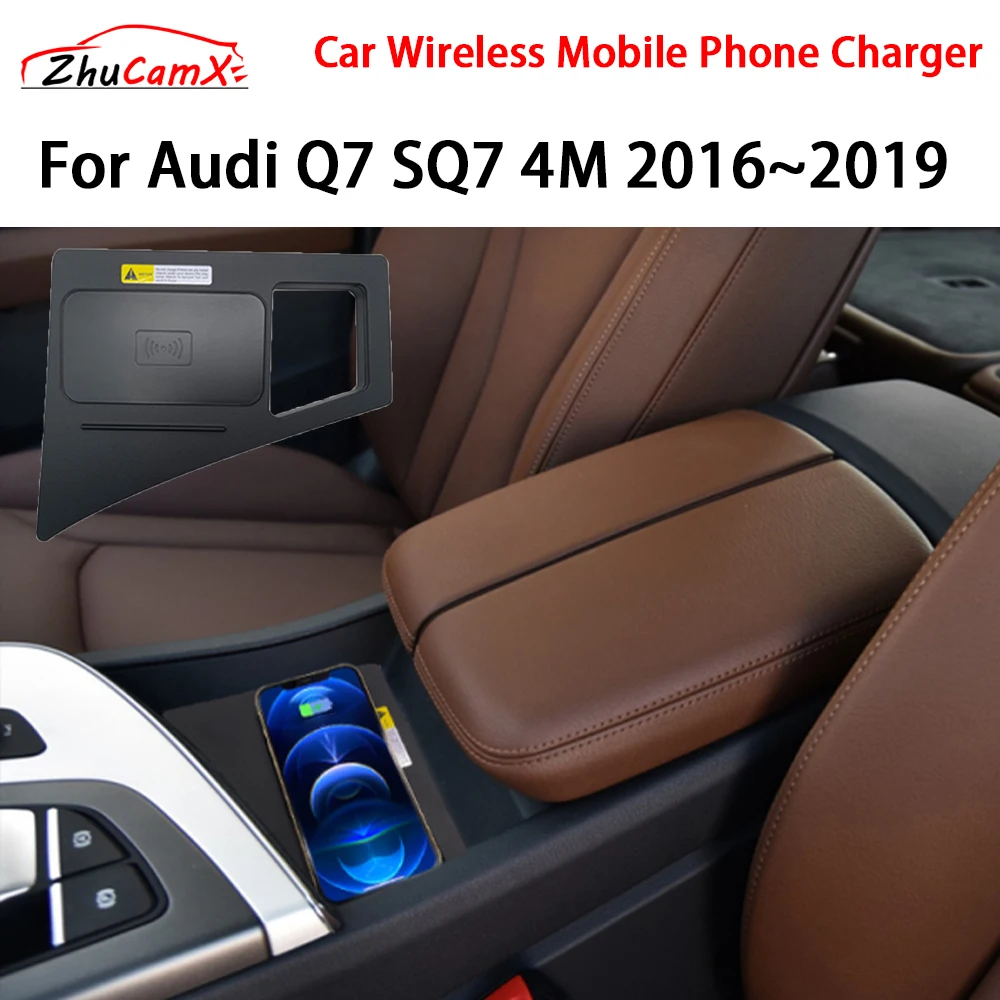ZhuCamX Car Wireless Mobile Phone Charger Center Console Storage