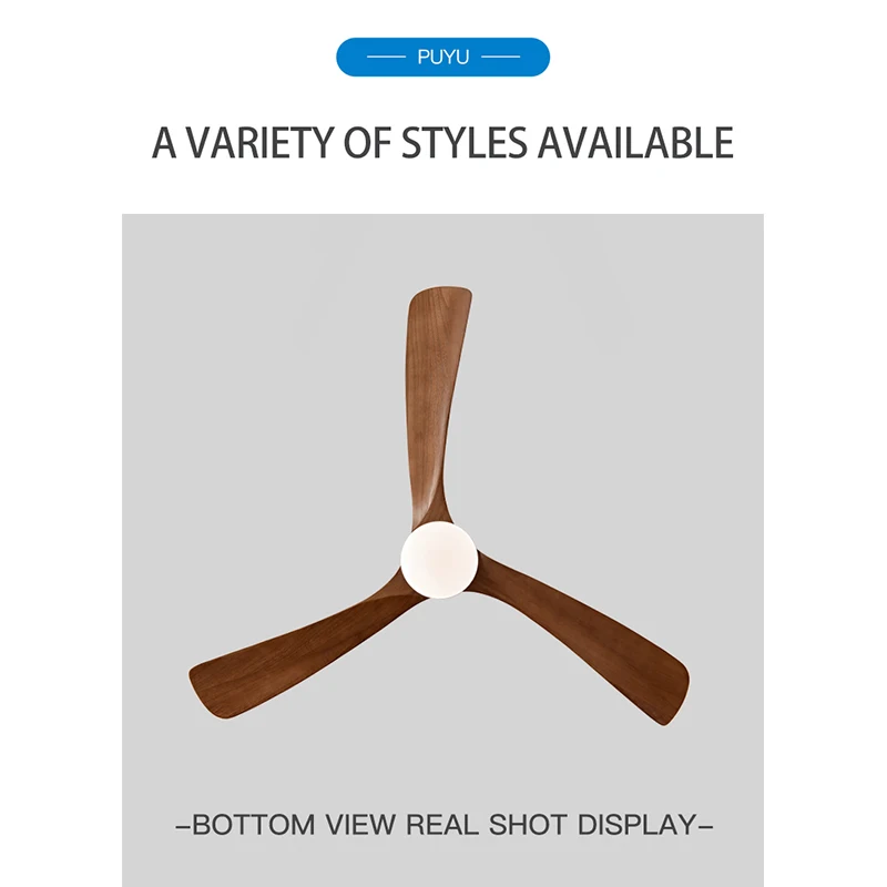 36 42 52 56 Inch Ceiling Fan LED Ceiling Fan Lights LED Fan Light 3 Speed Adjustable Remote Control for Bedroom Living Room