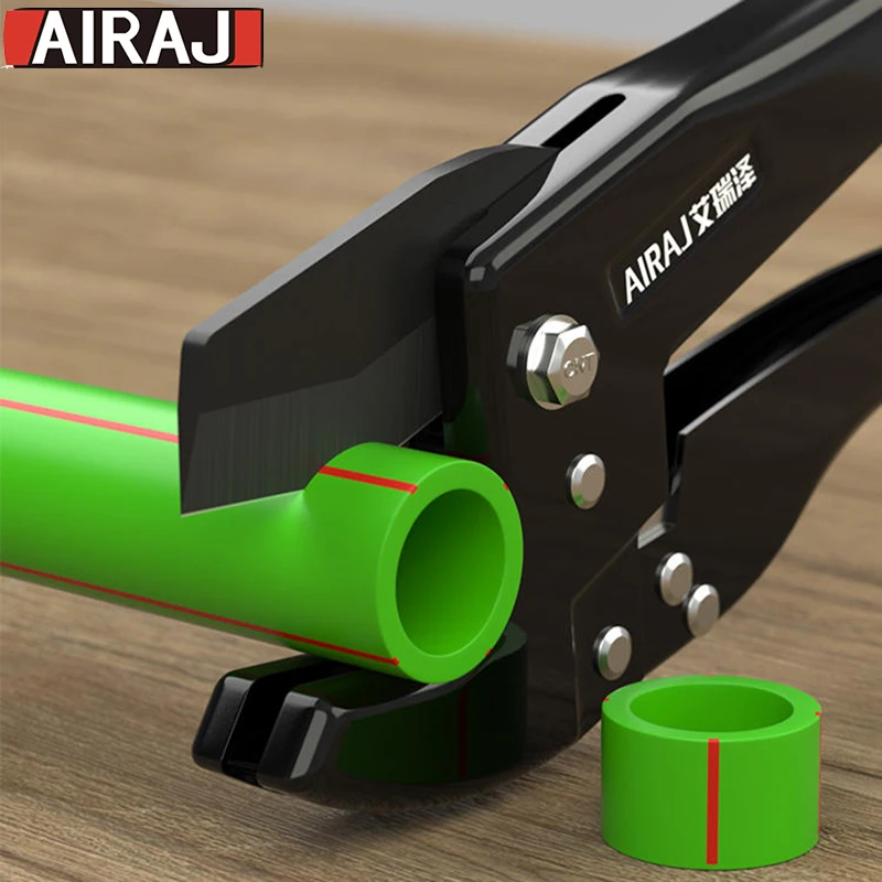 

AIRAJ Multifunctional Pipe Cutter 32-75MM Scissors SK5 Material Ratchet PVC/PU/PP/PE Hose Pipe Cutters Hand Repair Tools