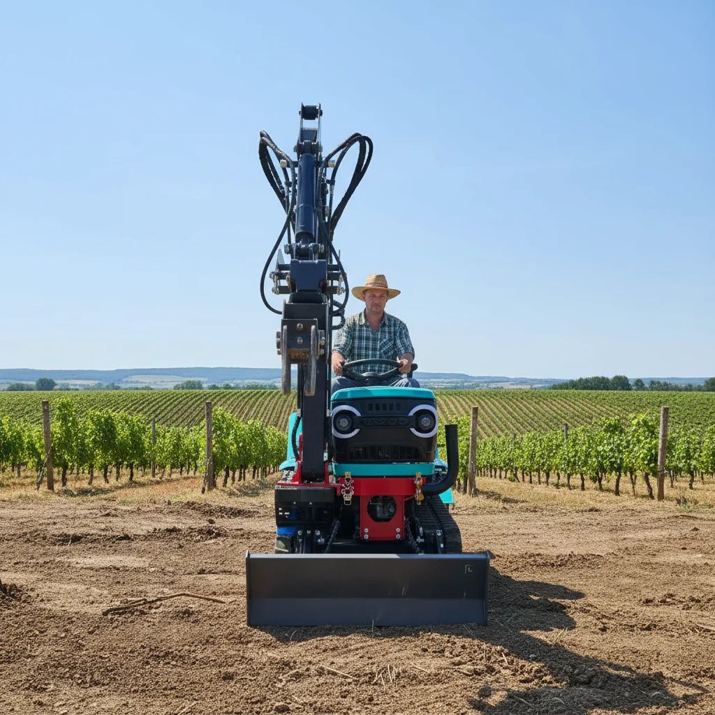 Hochleistungs-Raupenschlepper 70-150 PS Verschleißfester Kettentraktor Komplettes Set Landwirtschaftlicher Anbaugeräte
