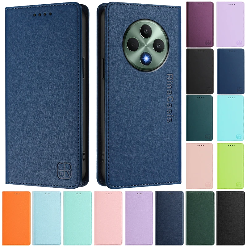 Wallet Case with Magnetic Closure, Compatible with OPPO Reno 12 Series