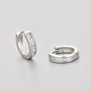 Boucles d'oreilles créoles en argent Sterling S925 et zircone pour femmes, boucles d'oreilles rondes romantiques de luxe, bijoux fins de fête, cadeaux