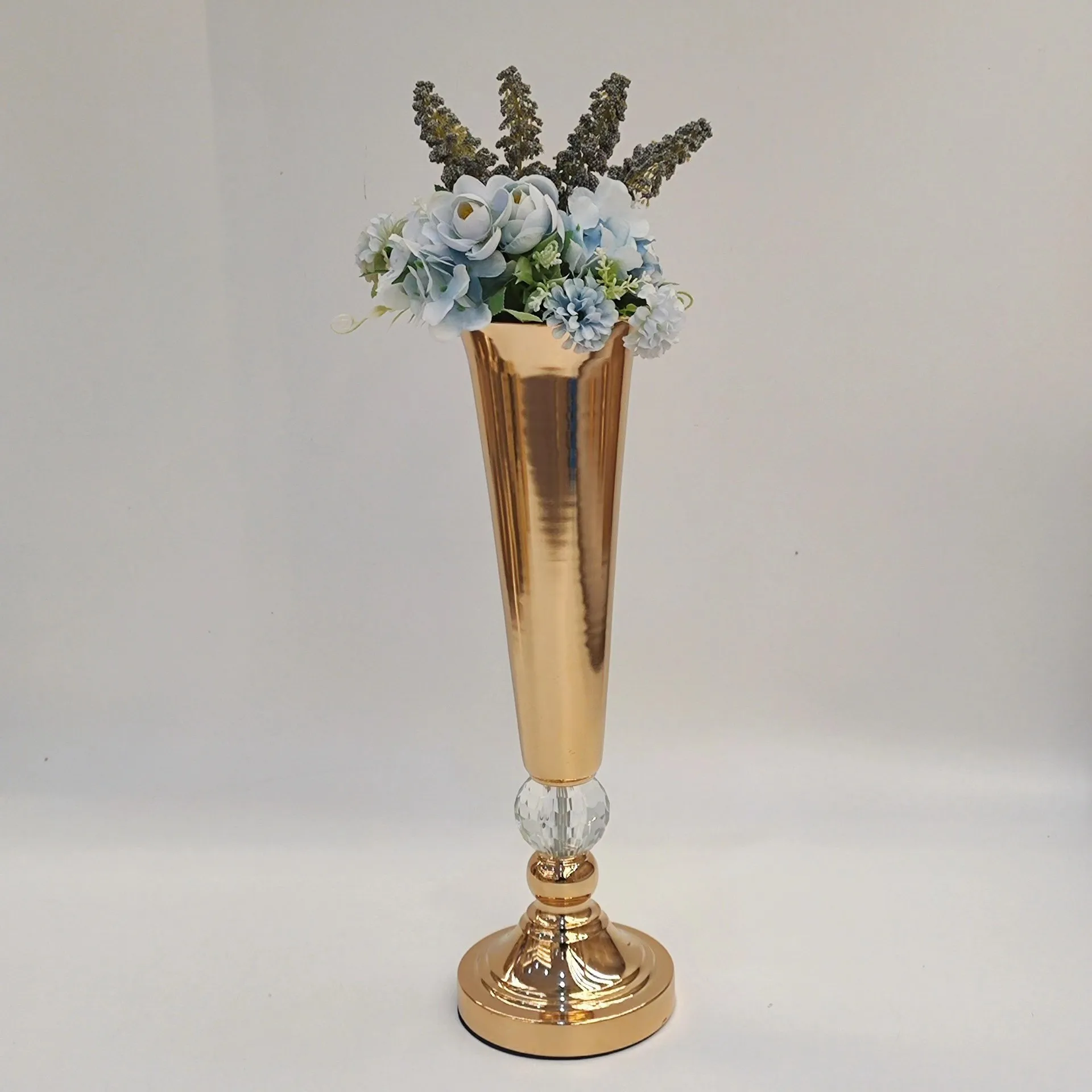 

10 шт. центральные части стола для свадебной цветочной композиции Золотая Труба цветочные вазы металлическая подставка для цветов для стола домашний Свадебный декор