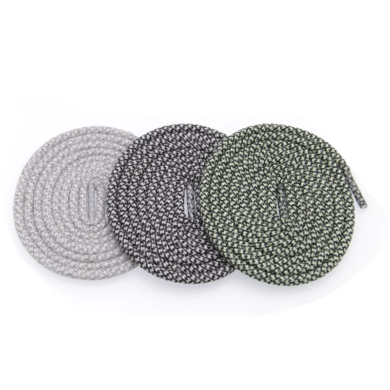 Weiou New 0.5 Cm Diameter Creative Reflective And Fluorcscent Shoelaces Night Running Safety Sneaker Laces Black White Green