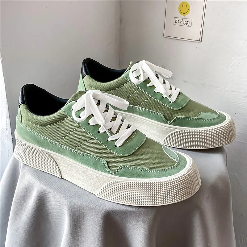 

Japanese Style Harajuku Shoes Men Platform Canvas Sneakers Breathable Men's Vulcanized Shoes Causal Flat Skateboard Shoes Men