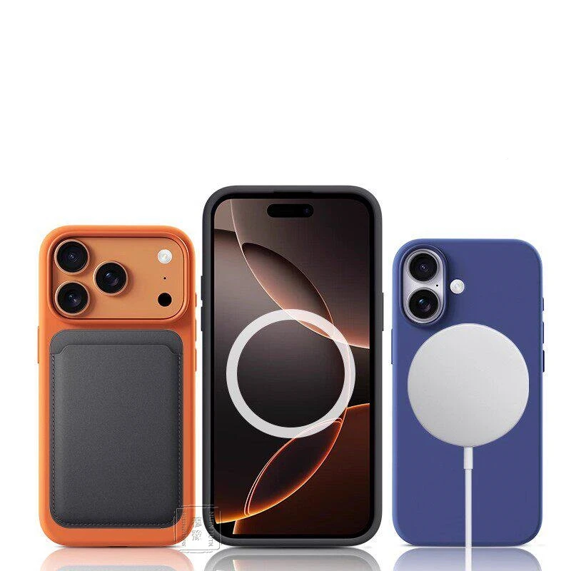 รูปสินค้า เคสซิลิโคนเหลว iPhone 17 Pro Max ฝาแม่เหล็กควบคุมกล้อง