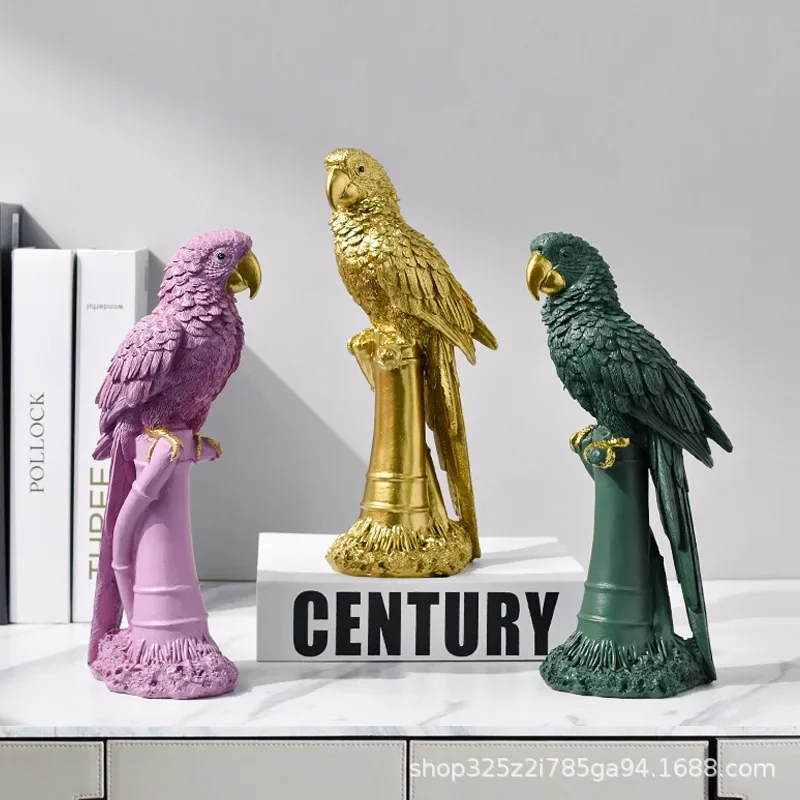 

Скандинавская Современная Минималистичная статуя попугая из смолы, домашний декор, креативная фигурка животного, поделки, украшения для стола, гостиной