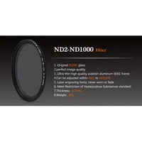 ND2-ND1000 SLR DSLR Camera Variable ND Filter Neutral Density Fader Adjustable ND2-400 49 52 55 58 62 67 72 77 mm 2