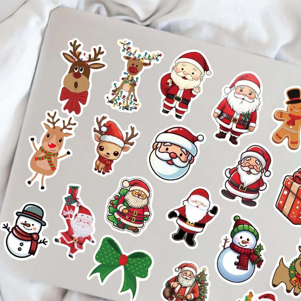 50PCS Kawaii Cartoon Christmas Art Aesthetic Stickers Pack for Kids Toy Diary Laptop Scrapbook Decoration Graffiti Sticker 2