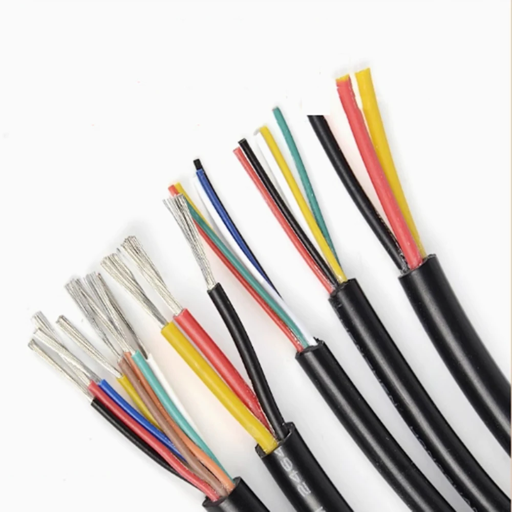 10Meters 2C/3C/4C/5C 22AWG Multi-core Tinned Copper Wire PVC Jacket ...