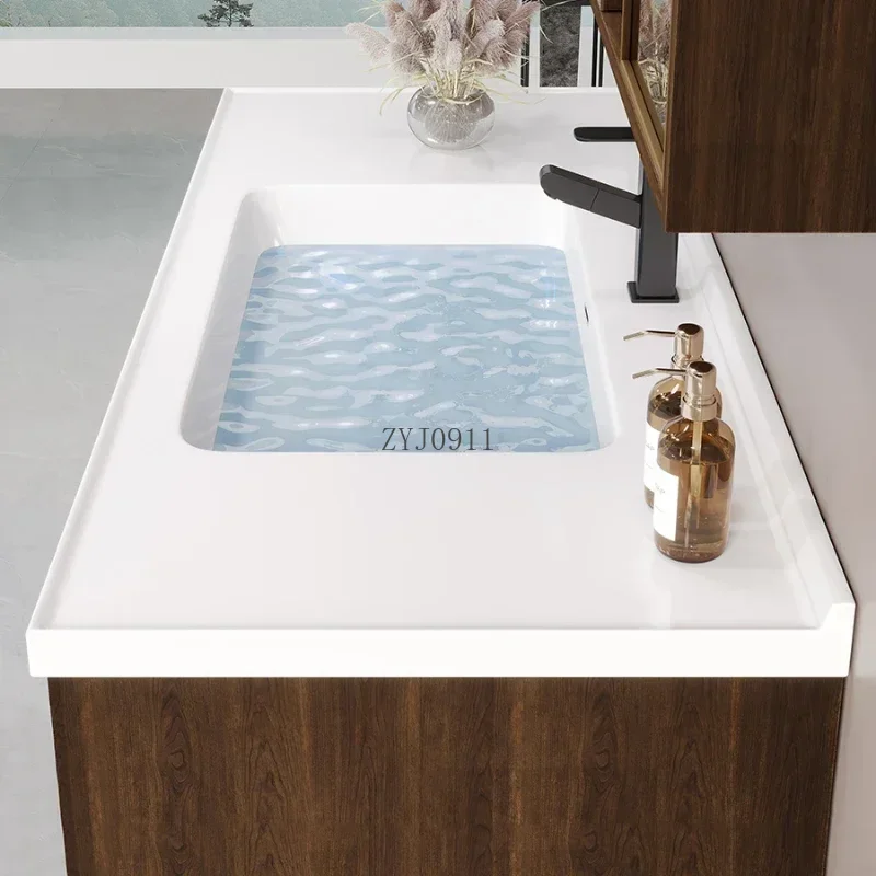 *New Chinese Style Integrated Ceramic Basin Bathroom Cabinet Combination Modern Intelligent Washbasin Furniture YX50BC