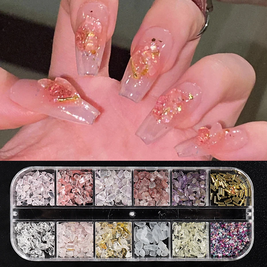 Pink Luxury Wedding Gem Nail/ Gold Gems/ Handmade Luxury Nail/ Rainbow Gem/  Sparkly Diamond/ Wedding Nail/ Elegant Pink Nail/ Fairy Nail 005 